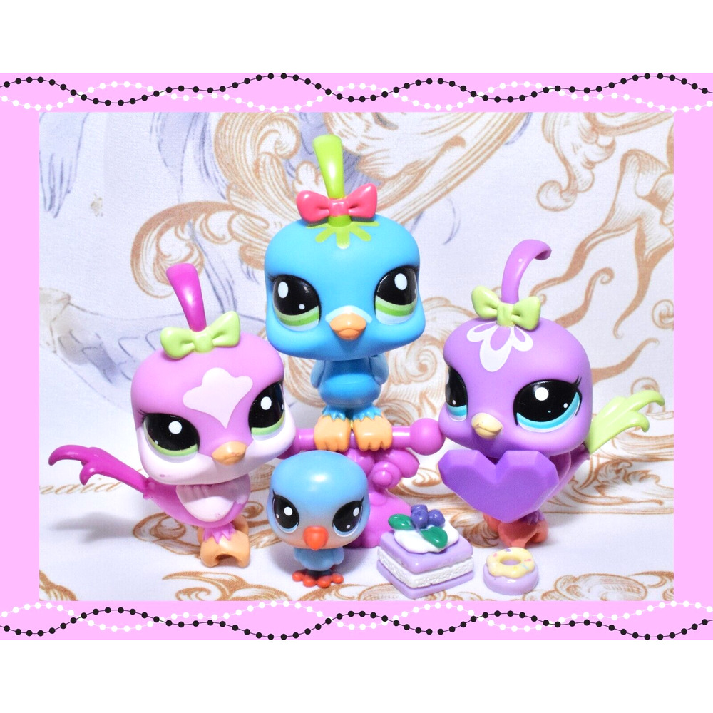 Authentic Littlest Pet Shop LPS Quail Bird Family Triplets 2071 2639 G7 40 Baby